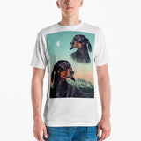 Custom Pet Art Mens Crew Neck T-shirt - Arfsikfew