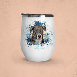 Custom Pet Art Wine Tumbler - Arfsikfew