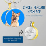 Custom Pet Art - Circle Necklace - Arfsikfew