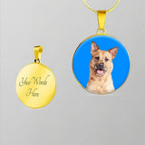 Custom Pet Art - Circle Necklace - Arfsikfew