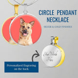 Custom Pet Art - Circle Necklace - Arfsikfew