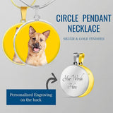 Custom Pet Art - Circle Necklace - Arfsikfew