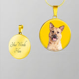 Custom Pet Art - Circle Necklace - Arfsikfew