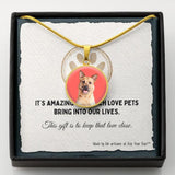 Custom Pet Art - Circle Necklace - Arfsikfew