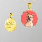 Custom Pet Art - Circle Necklace - Arfsikfew