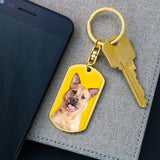 Custom Pet Art - Dog Tag Keychain - Arfsikfew