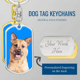 Custom Pet Art - Dog Tag Keychain - Arfsikfew