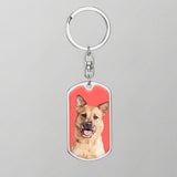 Custom Pet Art - Dog Tag Keychain - Arfsikfew