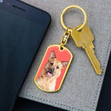 Custom Pet Art - Dog Tag Keychain - Arfsikfew