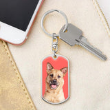 Custom Pet Art - Dog Tag Keychain - Arfsikfew