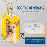 Custom Pet Art - Dog Tag Keychain - Arfsikfew