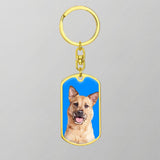 Custom Pet Art - Dog Tag Keychain - Arfsikfew