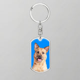 Custom Pet Art - Dog Tag Keychain - Arfsikfew
