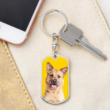 Custom Pet Art - Dog Tag Keychain - Arfsikfew