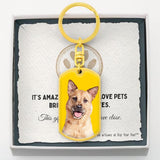 Custom Pet Art - Dog Tag Keychain - Arfsikfew