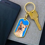 Custom Pet Art - Dog Tag Keychain - Arfsikfew