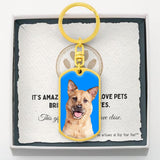 Custom Pet Art - Dog Tag Keychain - Arfsikfew
