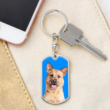 Custom Pet Art - Dog Tag Keychain - Arfsikfew