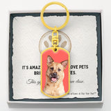 Custom Pet Art - Dog Tag Keychain - Arfsikfew
