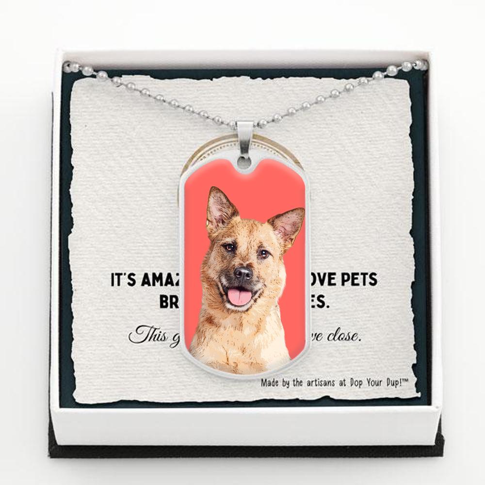 Custom Pet Art - Dog Tag Necklace - Arfsikfew