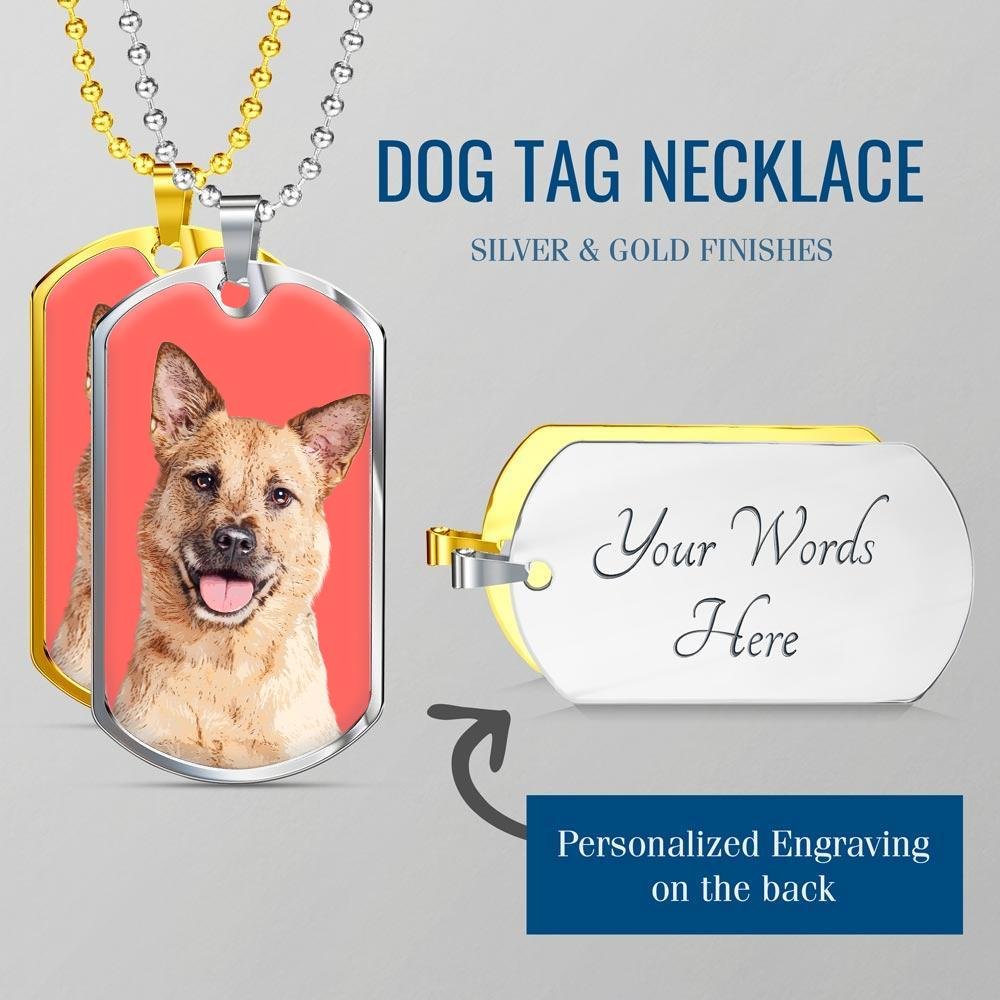 Custom Pet Art - Dog Tag Necklace - Arfsikfew