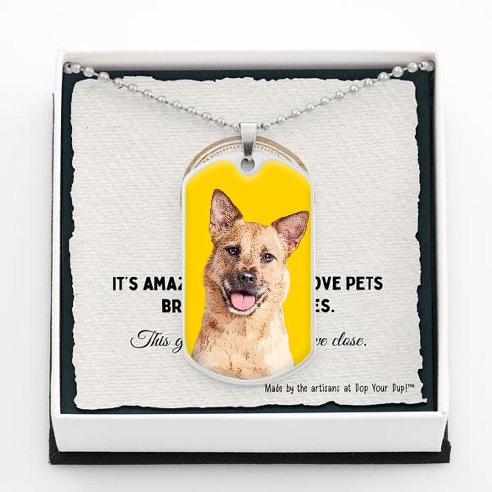 Custom Pet Art - Dog Tag Necklace - Arfsikfew