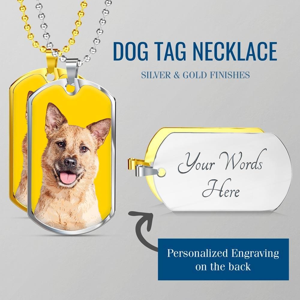 Custom Pet Art - Dog Tag Necklace - Arfsikfew