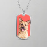 Custom Pet Art - Dog Tag Necklace - Arfsikfew