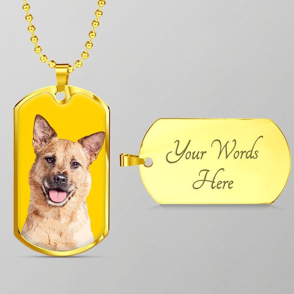 Custom Pet Art - Dog Tag Necklace - Arfsikfew