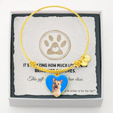 Custom Pet Art - Heart Bangle Bracelet - Arfsikfew
