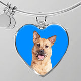 Custom Pet Art - Heart Bangle Bracelet - Arfsikfew