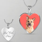 Custom Pet Art - Heart Necklace - Arfsikfew