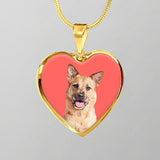 Custom Pet Art - Heart Necklace - Arfsikfew