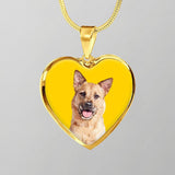 Custom Pet Art - Heart Necklace - Arfsikfew