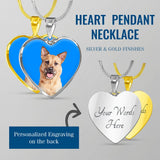 Custom Pet Art - Heart Necklace - Arfsikfew