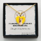 Custom Pet Art - Heart Necklace - Arfsikfew