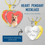 Custom Pet Art - Heart Necklace - Arfsikfew