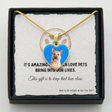 Custom Pet Art - Heart Necklace - Arfsikfew