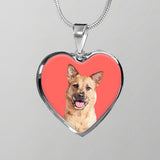 Custom Pet Art - Heart Necklace - Arfsikfew
