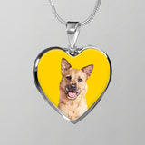 Custom Pet Art - Heart Necklace - Arfsikfew