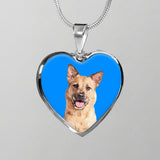 Custom Pet Art - Heart Necklace - Arfsikfew
